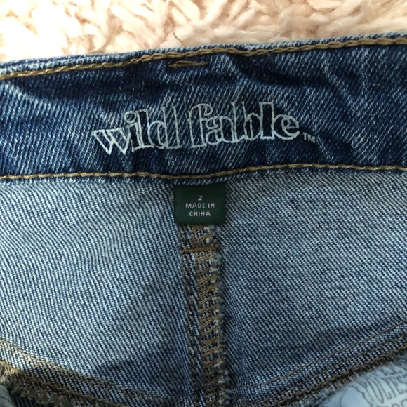 Jean skirt, yoga pants, tube top - Picture 2 of 2